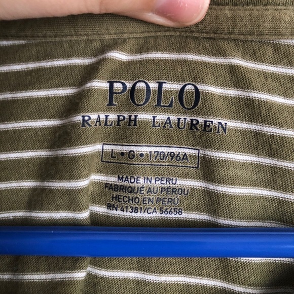 Stripes polo v neck t shirt - Picture 3 of 3